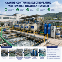 Système complet de traitement des eaux usées de galvanoplastie au cyanure avec évaporateur MVR pour l'industrie électronique, zéro rejet liquide