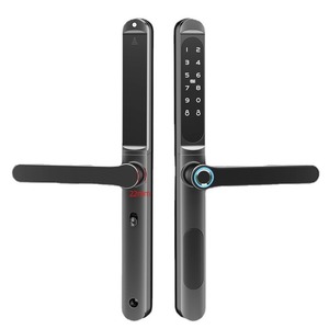 Nissho <b>Smart</b> <b>Lock</b> For Sliding Door 22mm Low Handle Fingerprint Unlock Double Layer Glass Door Security - Product Image 2