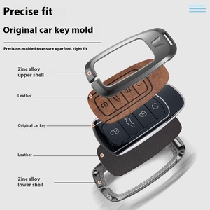 Vỏ chìa khóa kim loại CNC sang trọng cho Chery tiggo 5 SUV chống nước 360 ° vỏ chìa khóa thông minh vỏ chống nhiễu - Product Image 3