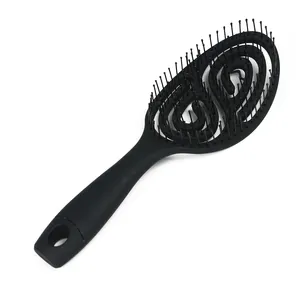 3D Flexi-Control plastic wet dry hair curley Detangling hair Brush with nylon bristle & tip hairbrush