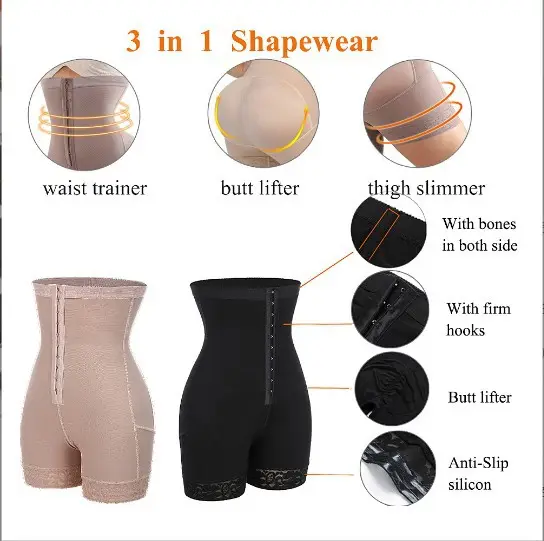 Intiflower BL1070 Fajas grande taille femmes Shapewear contrôle culotte mince ventre hanche rehausseur sablier corps Shaper