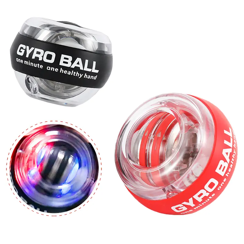 Palla giroscopica a mano rinforzante per il polso palla da polso antiscivolo lampeggiante a LED con Logo personalizzato