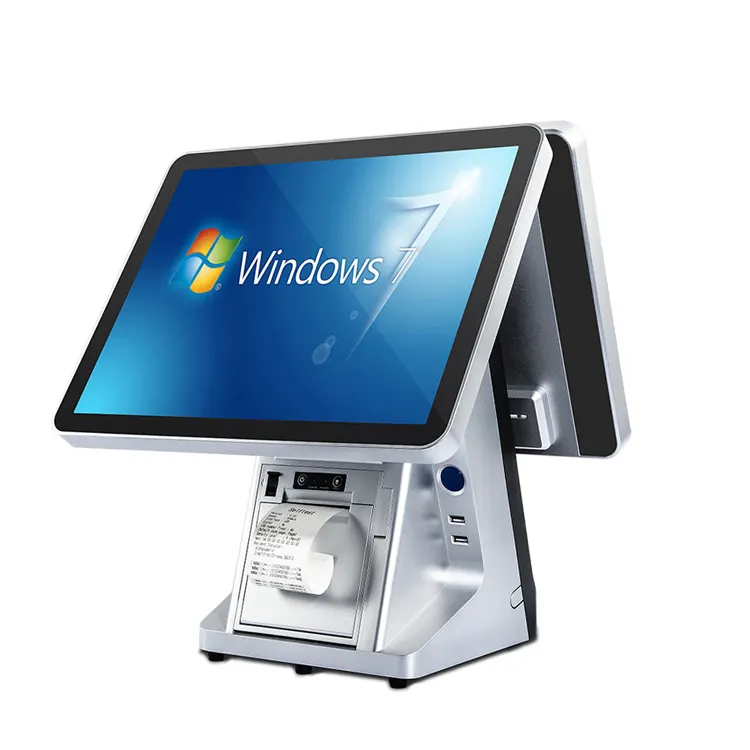 MJ7820D POS registratore di cassa macchina Windows 10 Touch Screen All In One Touch Screen POS Tablet POS Systems