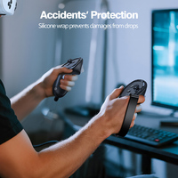 Accessoire de jeu en silicone VR de conception ergonomique, poignée de contrôleur, étui de protection, communication sans fil, sans signal