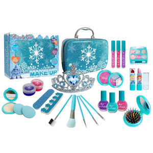 Kit de Cosméticos de Plástico para Niñas, Juego de Maquillaje de Juguete No Tóxico para Preescolares, Caja de Colores, Venta al Por Mayor - Product Image 1