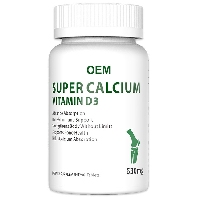 Best Quality High Absorption Bone Health Effective Chelated Calcium Vitamin D3 Tablets for Adult Joint Support Easy Movement