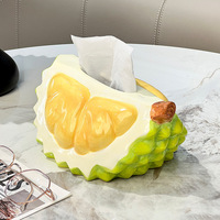 Boîte à mouchoirs en céramique sur le thème du durian, imperméable, multifonctionnelle, haut de gamme, minimaliste, luxueuse, nouveau design 2025, porte-serviettes de table