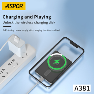 Aspor A381 Power Bank Magnetico Wireless PD20W 5000mAh Mini Portatile <span class=keywords><strong>con</strong></span> <span class=keywords><strong>Batteria</strong></span> ai Polimeri di Litio - Product Image 6