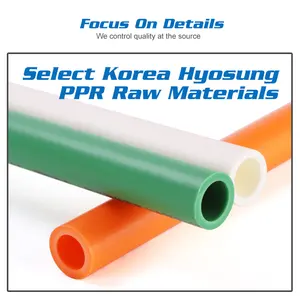 Tubulação plástica de alta pressão Ppr para encanamento, tubo de água quente e fria, tubulação Ppr de alta pressão