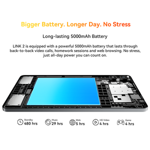 Blackview LINK 2 Tablet PC de 8.68 Pulgadas, 4+128GB, 4G, 5000mAh, 8MP, Doble SIM, Android 15 con IA, Funda Protectora y Protector de Pantalla para Adultos - Product Image 6