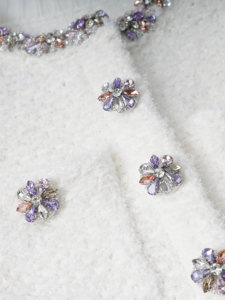 S*P 2026 Nuovo Abito in Maglia Elegante Stile Socialite Francese con Diamanti Colorati e Lavorazione Artigianale di Lusso Leggero per Primavera e Autunno - Product Image 5