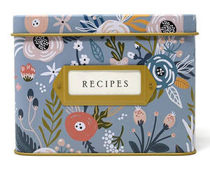 Su misura di alta qualità vuoto food grade decorativi in metallo di latta 4x6 pollici di latta ricetta scatola con la carta e divisori - Product Image 2