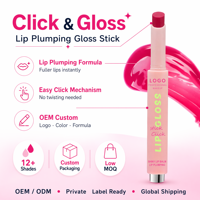 Baume à lèvres brillant OEM en stick, longue tenue, sans parabène, cosmétique personnalisé pour les startups de marques