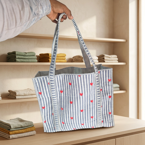 Sacs fourre-tout matelassés faits main à fermeture ouverte, mignons, pour le voyage et le quotidien, sacs fourre-tout en coton matelassé pour femmes avec imprimés floraux - Product Image 3