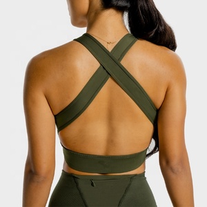 Sujetador Deportivo para Mujer PIHA SPORTS - Espalda Cruzada, Spandex/Poliéster, Soporte Medio, Secado Rápido, Transpirable, Textura de Panal, Banda Elástica - Product Image 2