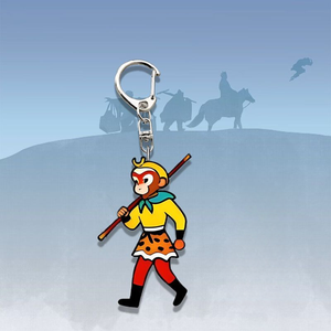 Porte-clés en acrylique classique du dessin animé Voyage en Terre des Ours, avec personnages mignons du Moine Tang, du Singe, du Cochon et du Moine de Sable, cadeau traditionnel - Product Image 4
