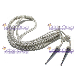 Aiguillette en fil d'argent personnalisé | Aiguillette uniforme - Product Image 1