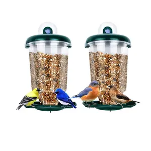 Strong Suction Cups and Removable Seed Box Window Wild Bird Seed Feeders Bird Feeder