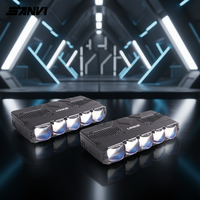 Sanvi Nouvelle Arrivée Phare à Lentille Projecteur LED 5 Yeux S500 108W 5500K, Éclairage de Grille Automobile Universel pour Conduite et Travail 10000
