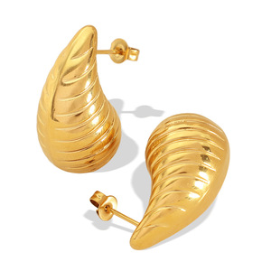 แฟชั่นต่างหูรูปหยดน้ำโลหะผสมสังกะสีทองเงินเครื่องประดับปาร์ตี้ EH229 - Product Image 5