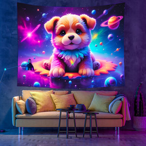 Affiche de tapisserie au néon à lumière noire UV de conceptions trippy personnalisées pour la fête - Product Image 5