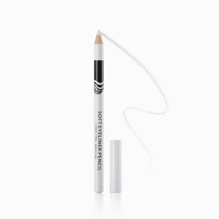 48h Water Resistant Luxury Organic Eye Dry White Eyeliner Pencil Waterproof Makeup Bulk Private Label Wooden Eyeliner Pencil