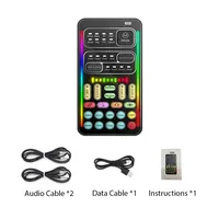 I9 changeur de voix Mini effet Audio multiple cartes son en direct compatibles Bluetooth outil de micro de carte son en direct Portable Ultra-mince