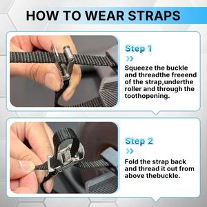 BUCKLOS Soporte de Pedal para Bicicleta, Abrazadera de Puntera, Adaptador para Ejercicio en Interiores, Arnés Fijo para Dedos del Pie para Bicicleta <span class=keywords><strong>Peloton</strong></span> - Product Image 6