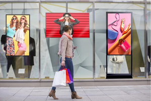 55inch Độ sáng cao Android thương mại Màn hình LCD Treo Gắn siêu mỏng cửa hàng cửa sổ LCD quảng cáo kỹ thuật số Poster - Product Image 4