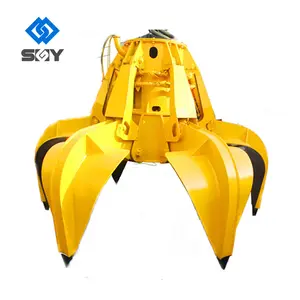 Custom port dock loading and unloading shell bucket crane grab electro-hydraulic rotary five-claw plum grab