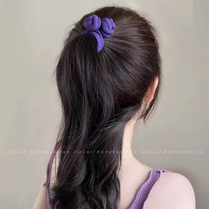 Dopamine-enhanced <b>fabric</b> high ponytail elastic hair tie for women, thickened sweet hair band, cute new accessory. - Product Image 2