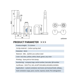 Jcbs604 <span class=keywords><strong>container</strong></span> Cửa Khóa Con dấu an ninh <span class=keywords><strong>Bolt</strong></span> con dấu <span class=keywords><strong>container</strong></span> <span class=keywords><strong>Bolt</strong></span> con dấu - Product Image 4