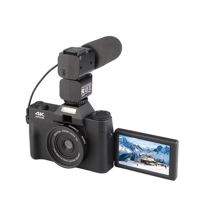 4K CMOS Pocket Retro Digital Camera 56MP Mirrorless Handheld WiFi Compact Camera Used for Live Streaming Vlogging