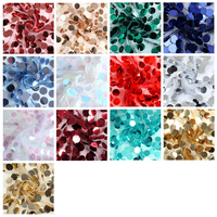 Nappe ronde de luxe en polyester de 120 pouces, technique tissée, pour mariages et événements, sequins colorés pour table à manger
