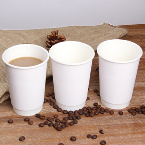 Gobelets jetables en papier à double paroi de haute qualité, personnalisables avec logo couleur, biodégradables, 6oz, 8oz, 10oz, 12oz, pour café et thé - Product Image 1