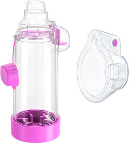 Entretoise de <span class=keywords><strong>chambre</strong></span> d'<span class=keywords><strong>inhalation</strong></span> avec le <span class=keywords><strong>masque</strong></span> d'enfants de silicone dans la couleur pourpre - Product Image 3