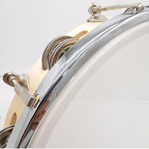 Pandereta-Instrumento <span class=keywords><strong>de</strong></span> percusión <span class=keywords><strong>de</strong></span> sonajero <span class=keywords><strong>de</strong></span> dos cabezas con cámara <span class=keywords><strong>de</strong></span> madera clásica <span class=keywords><strong>de</strong></span> 8 pulgadas, 10 pulgadas y 12 pulgadas <span class=keywords><strong>de</strong></span> diámetro - Product Image 4
