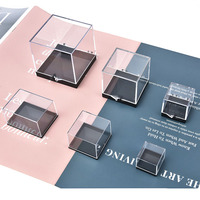 Boîtes de présentation en acrylique pour minéraux, boîtes à spécimens en cube pour objets de collection