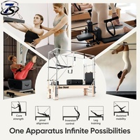 Machine de Pilates Reformer Cadillac professionnelle en bois de chêne, qualité studio, vente en gros pour le marché européen