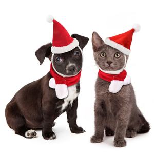 Haustier zubehör Festival Weihnachten Haustier Schal Hut für Hunde Katzen Welpe Hündchen - Product Image 2