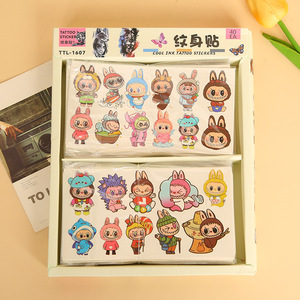 Labubu <b>Tattoo</b> Stickers TTL-1607 40pcs Cute Cartoon Waterproof <b>Kids</b> <b>Temporary</b> Ink Stickers - Product Image 1