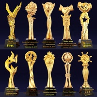 Trophée élégant en alliage de zinc sculpté, gravure personnalisable, design étoile à cinq branches – Prix d'honneur de grande valeur pour les concours de danse