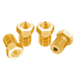 Piezas de impresora 3D V5 <span class=keywords><strong>V6</strong></span> 0,2/0,25/0,3/0,4/0,5/0,6/0,8/1,0/1,75mm M6 <span class=keywords><strong>boquilla</strong></span> de latón roscada para cabezal de impresión <span class=keywords><strong>E3D</strong></span> <span class=keywords><strong>V6</strong></span> filamento de 3,0mm/mm - Product Image 2