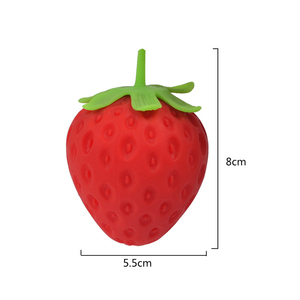 Most Popular TPR Fruit Strawberry Flour Filling Hand Exercise <b>Squeeze</b> Squishy Stress Relief Promotional Toy Party Favors for Kid - Product Image 5