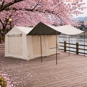 Carpa Familiar Panorámica de 12 m², Lujosa, con Múltiples Habitaciones, Triple Entrada, Impermeable, de Tela Oxford Resistente, Tipo <span class=keywords><strong>Villa</strong></span> Glamping - Product Image 1