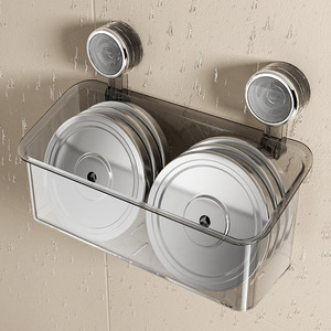 Organizzatore da Parete Monostrato Senza Foratura in Acciaio Inox e Plastica Impermeabile Ecologico Moderno per Cucina e Bagno - Product Image 3