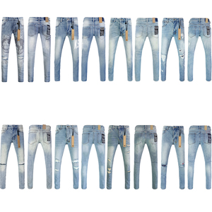 <b>Top</b> Quality Luxury Hip Hop Ksubiy Jeans Mens Pants Trousers Stacked Denim <b>Y2K</b> Distressed Designer Brand Ksubis Jeans for Men - Product Image 1