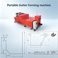 Machine de formage de gouttières en aluminium de type K de 5/6 pouces, portable, avec découpe manuelle