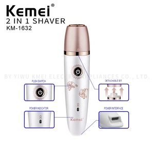 Para KEMEI <span class=keywords><strong>2022</strong></span>, nueva afeitadora eléctrica 3 en 1 para mujer, cabezal recargable USB multifuncional para uso doméstico y en el coche - Product Image 4