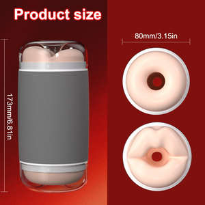 2-in-1 çift uçlu erkek Masturbator seks oyuncak erkek Masturbator seks ürünleri - Product Image 4